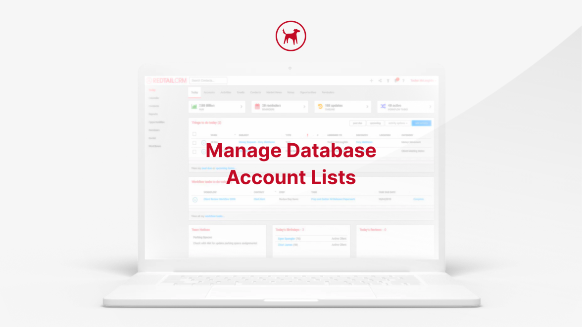 Manage Database Account Lists