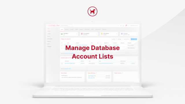 Manage Database Account Lists