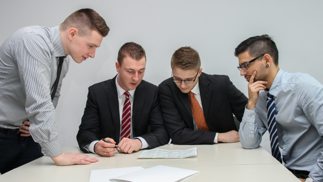 Financial advisors around a table